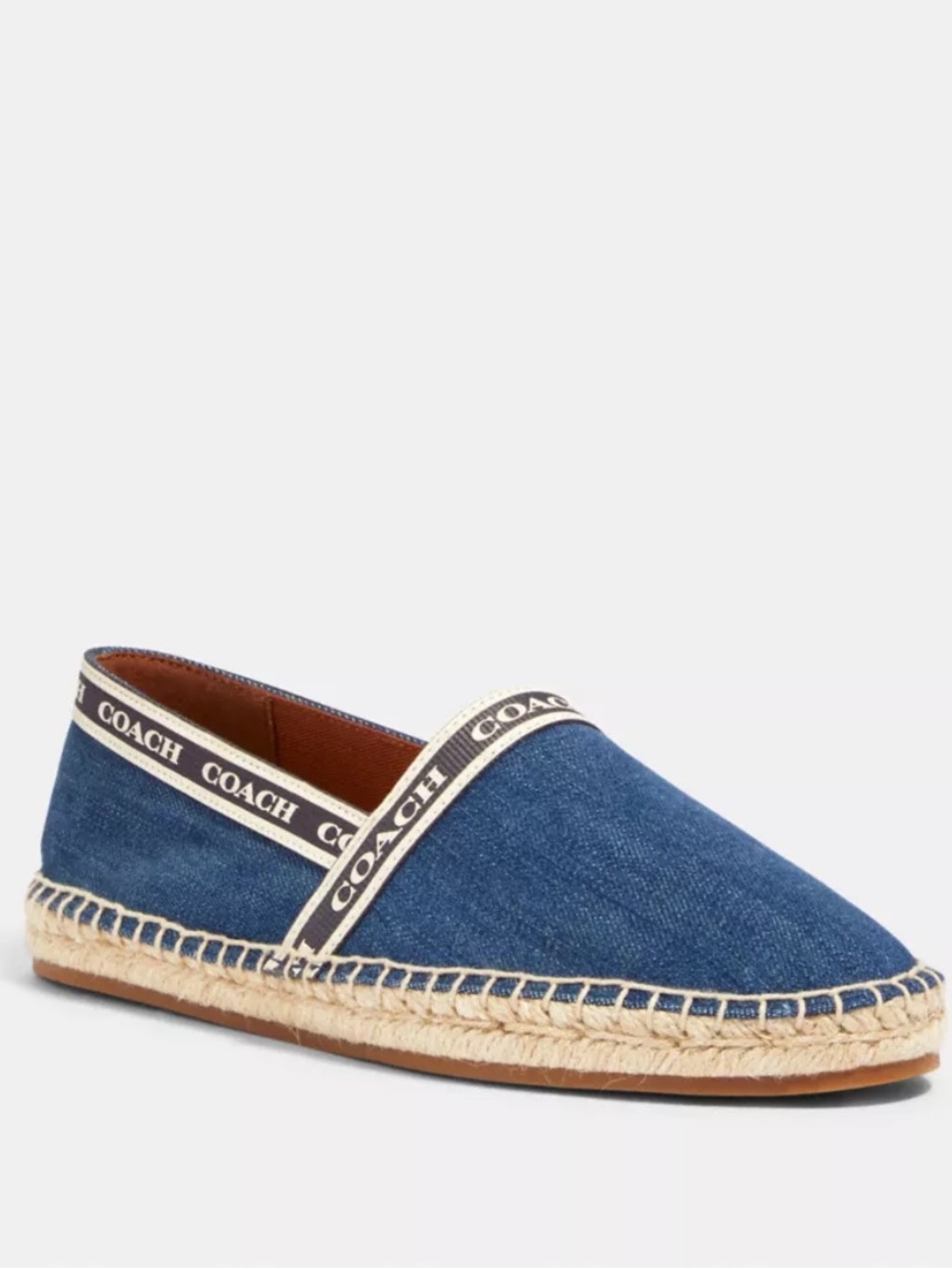 New Coach Corrie Espadrille Denim Flats